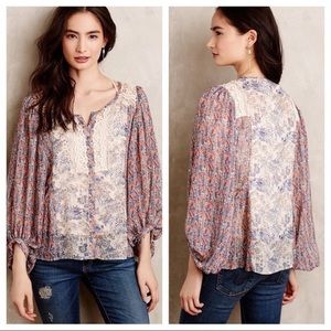 Anthropologie HD Paris chinoiserie top sz 8